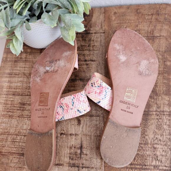 Joie Floral Snakeskin Double Strap Sandals Size 36 EU‎ - Picture 6 of 8